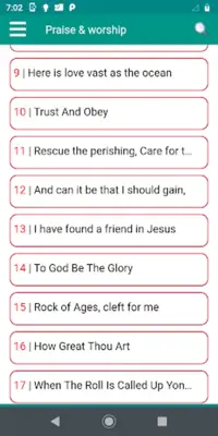 Most Loved hymns android App screenshot 1